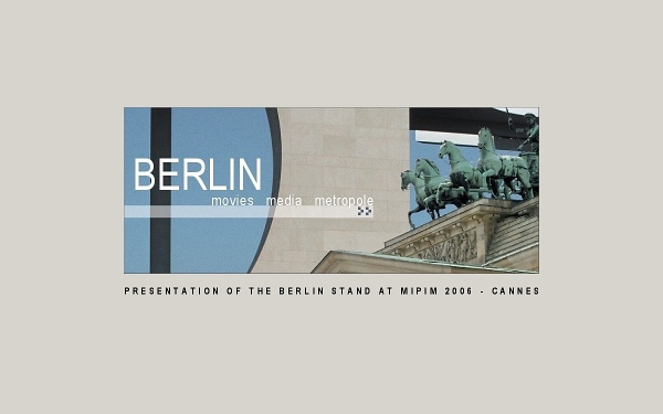 Internetauftritt zum Messestand der Länder Berlin und Brandenburg (Immobilienmesse MIPIM 2006)