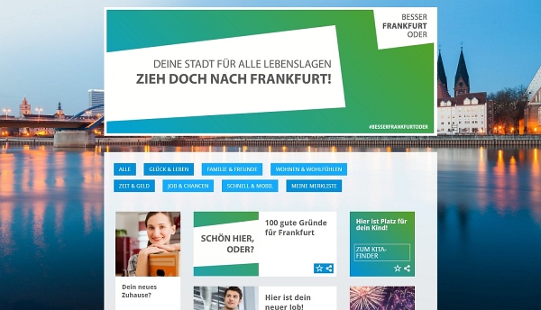 Relaunch der zentralen Kampagnenwebsite für die Stadt Frankfurt (Oder)