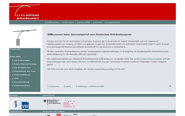 Relaunch: Internetportal zum Deutschen Brückenbaupreis