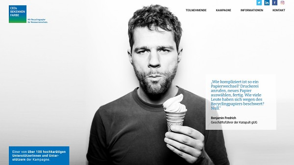 Relaunch der Kampagnenwebsite CEOs bekennen Farbe mit Wordpress