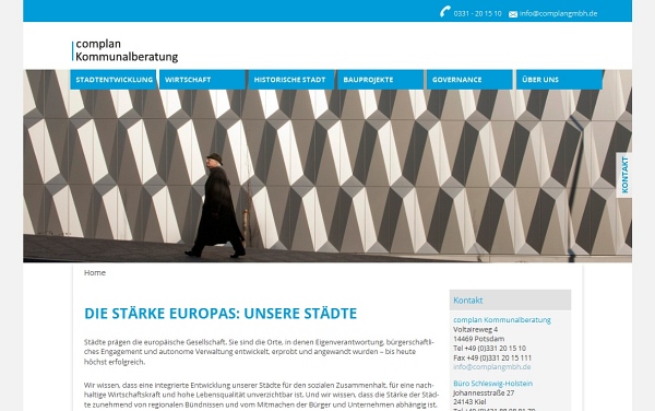 Relaunch Internetauftritt der complan GmbH mit Wordpress als CMS