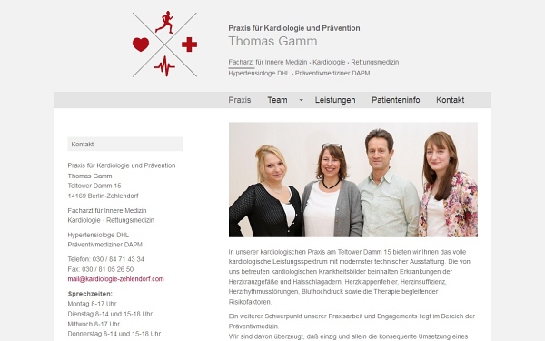 Webdesign und Realisierung einer Praxis-Website mit Wordpress als CMS