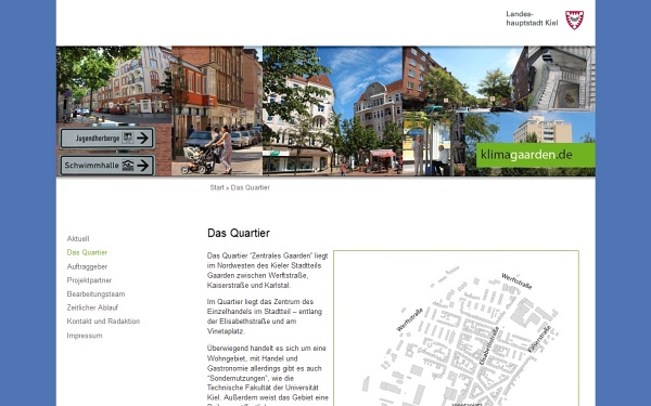 Website mit CMS für ein Klimaschutz-Projekt der Stadt Kiel