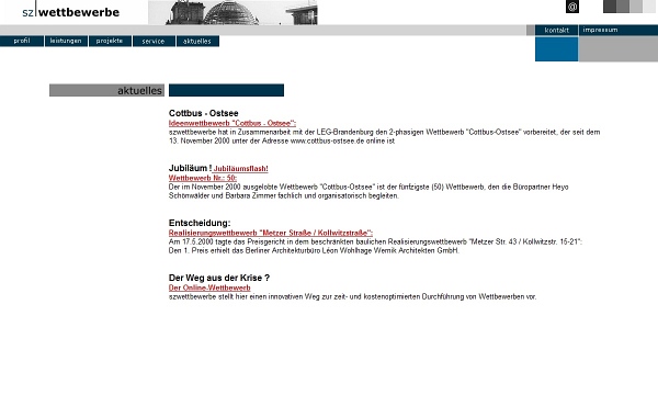 Internetauftritt für ein Architekturbüro