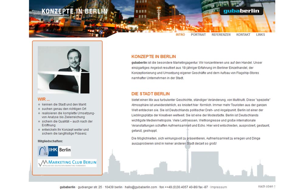 Design und Programmierung einer Website für eine Standortagentur