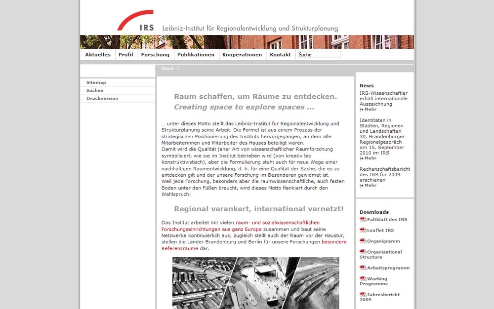 Relaunch - Internetportal mit Redaktionssystem (CMS) für ein Forschungsinstitut