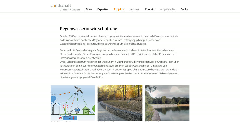 Screenshot 2: Konzept, Design und Realisierung einer Website mit Wordpress