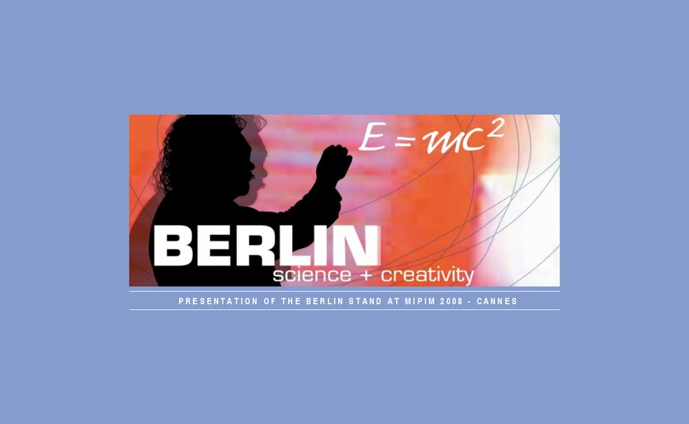 Screenshot 1: Internetauftritt zum Messestand Land Berlin (Immobilienmesse MIPIM 2008)