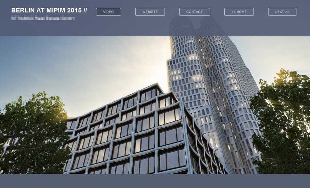 Screenshot 3: Konzept, Design und Programmierung einer Touchscreen-Applikation zur Immobilienmesse MIPIM