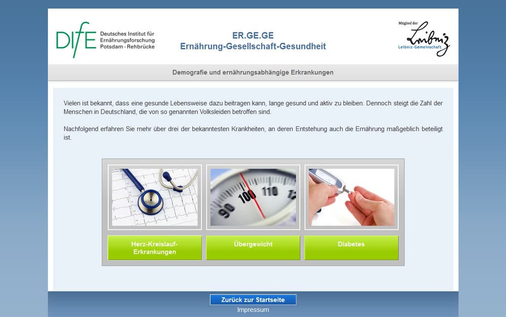 Screenshot 2: Webdesign und Programmierung eines interaktiven Spiels zur Wissenschaftskommunikation