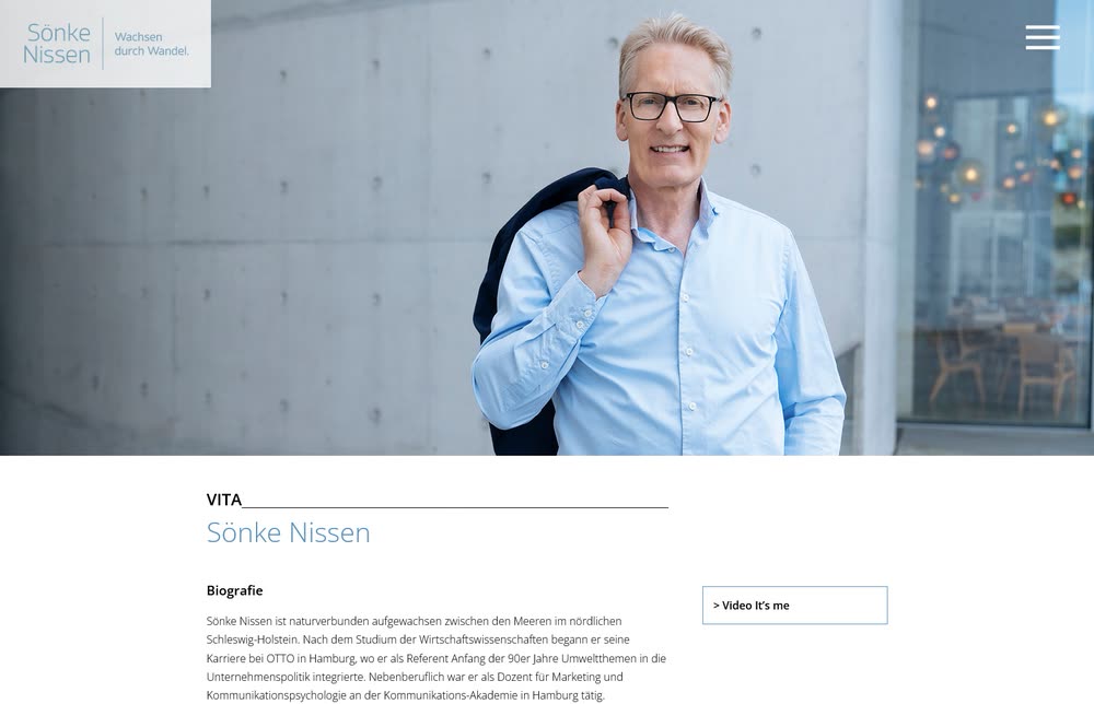 Screenshot 2: Website mit Wordpress als CMS