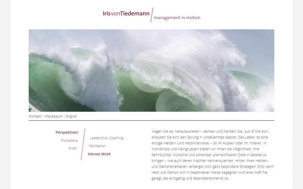Screenshot 3: Realisierung einer Website mit Wordpress als CMS